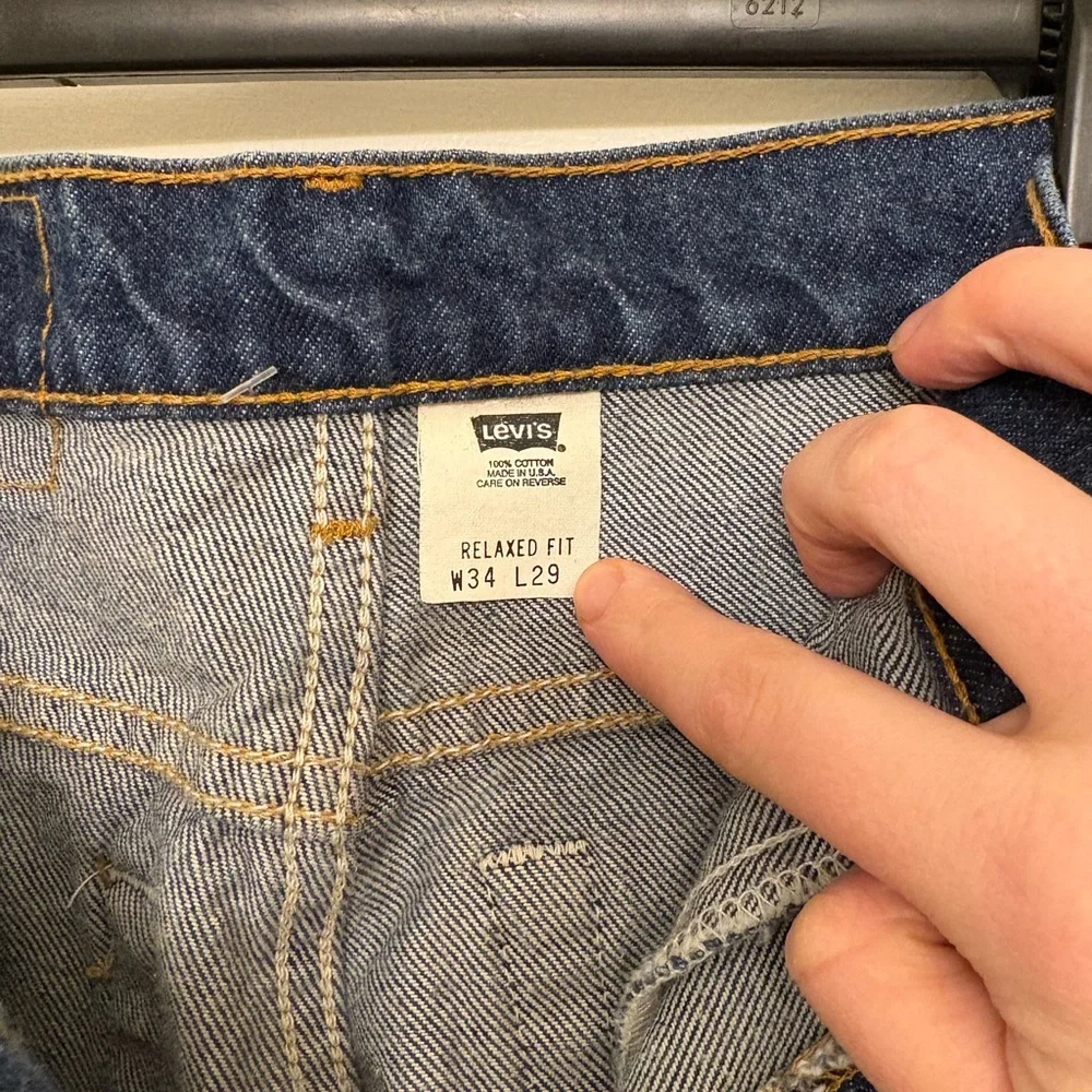 Vtg 90s Levis 540 Orange Tab Jeans Mens 34x29 Relaxed Tapered Blue Denim USA